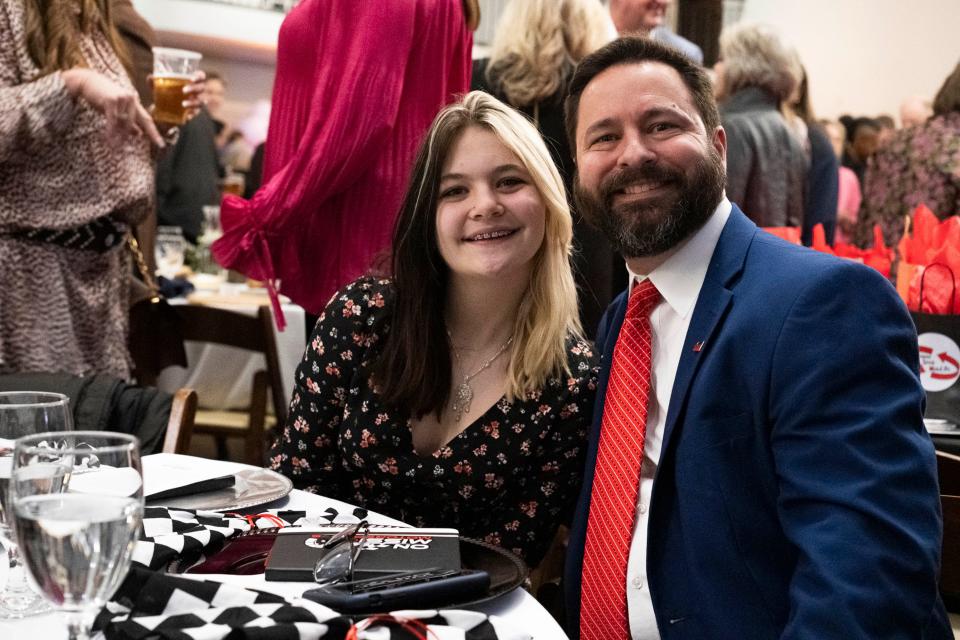 Wesley Mack Bryant of the law firm Parks, Bryant & Snyder attends with his daughter Nora Bryant at the Maury County Chamber & Economic Alliance Annual Dinner at the Memorial Building on Jan 30 in Columbia, Tenn.