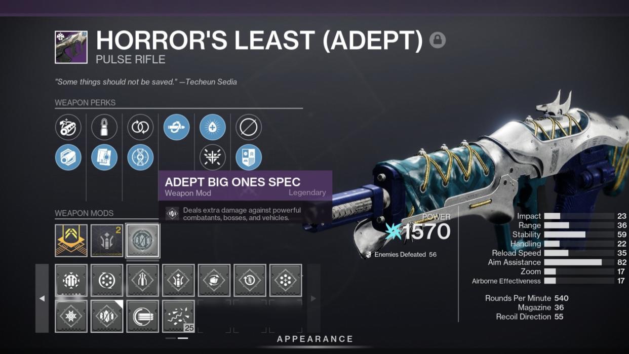 Destiny 2 Nightfall weapon adept mods