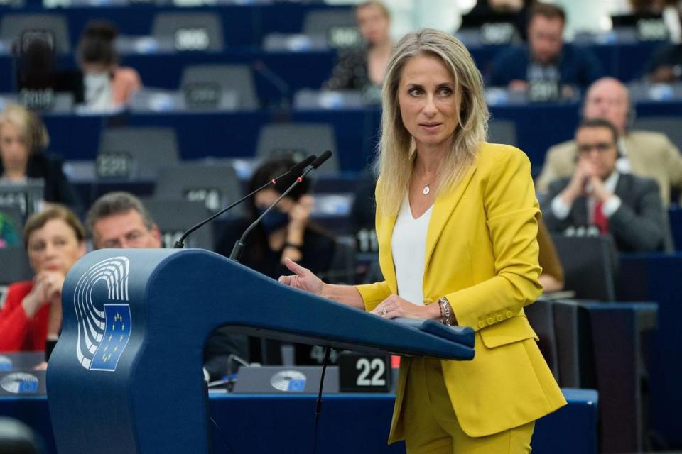 Dita Charanzová durante una intervención reciente ante el Parlamento Europeo.