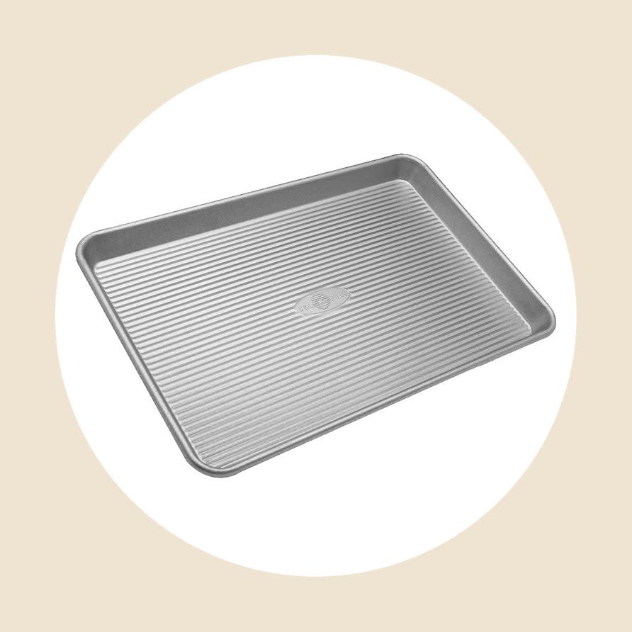 <a href="https://www.amazon.com/USA-Pan-Bakeware-Resistant-Aluminized/dp/B00282JL7G/?tag=tohmke-20" rel="nofollow noopener" target="_blank" data-ylk="slk:Jelly Roll Pan;elm:context_link;itc:0;sec:content-canvas" class="link rapid-noclick-resp">Jelly Roll Pan</a>