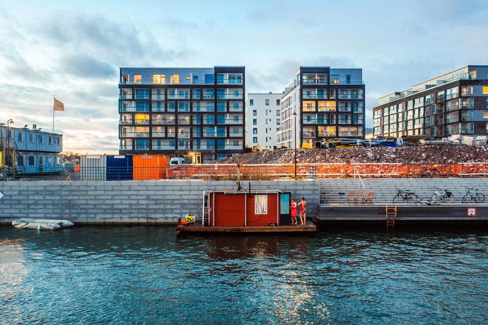 The Sauna raft in Helsinki, Finland