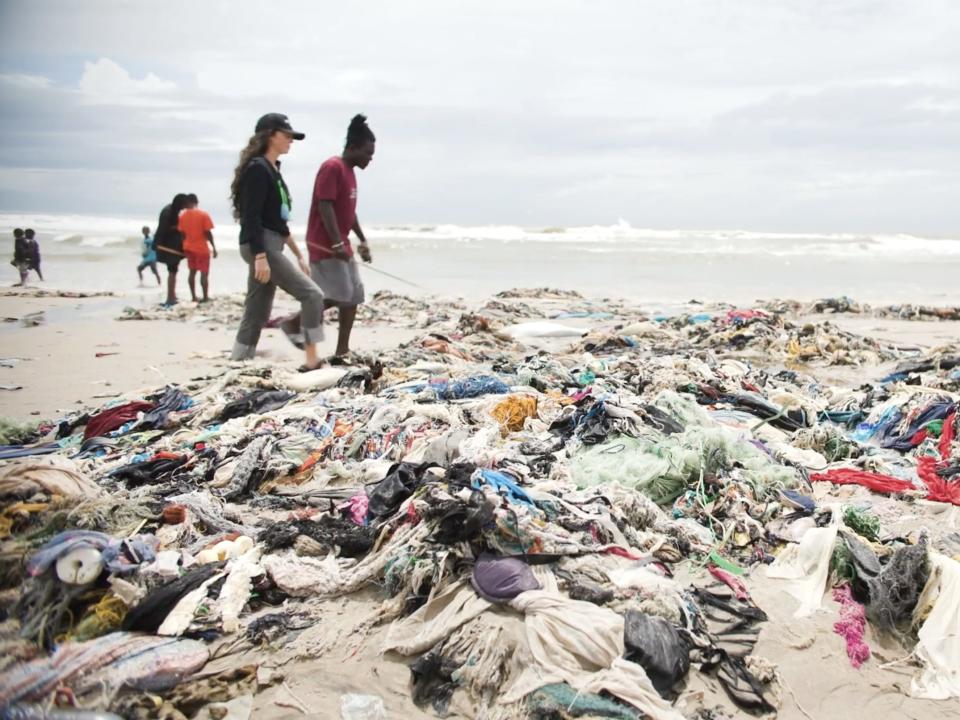 Clothing tentacles on beaches