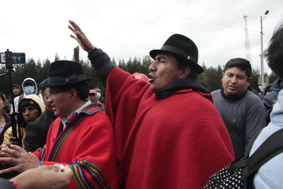 Leonidas Iza, presidente de a Confederación de Nacionalidades Indígenas (CONAIE)