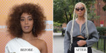 <p><strong>When:</strong> 12 September</p><p><strong>Style change: </strong>Solange ditched her natural curls and debuted new bleach blonde braids at the Maryam Nassir Zadeh fashion show.</p>