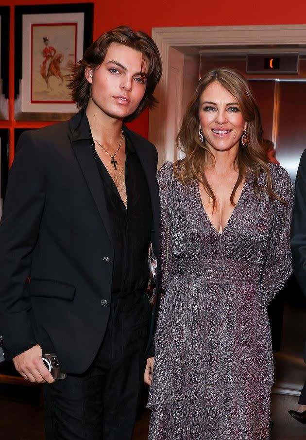  Damian Hurley and Elizabeth Hurley pictured together at 