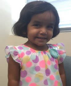 Sherin Mathews, 3,&nbsp;was reported missing to police on October 7. (Photo: Richardson Police Department)
