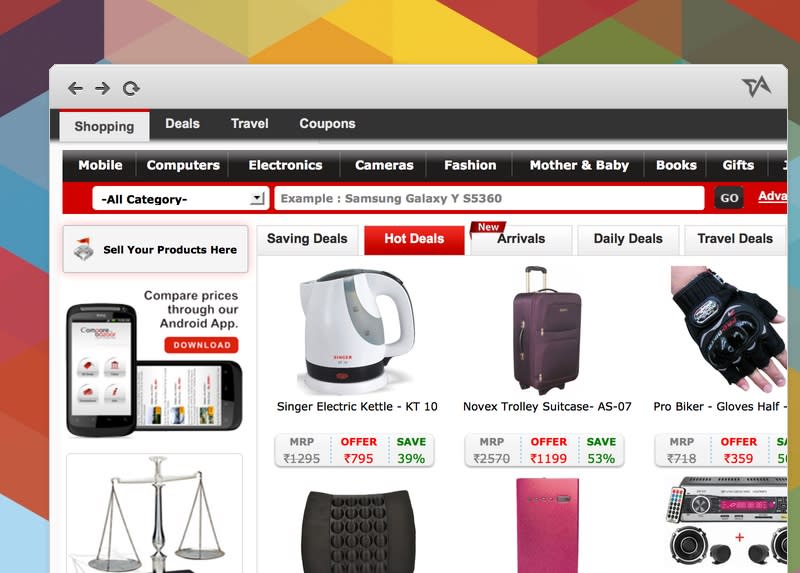 8 Hot Shopping Search Engines in India (in 2013)