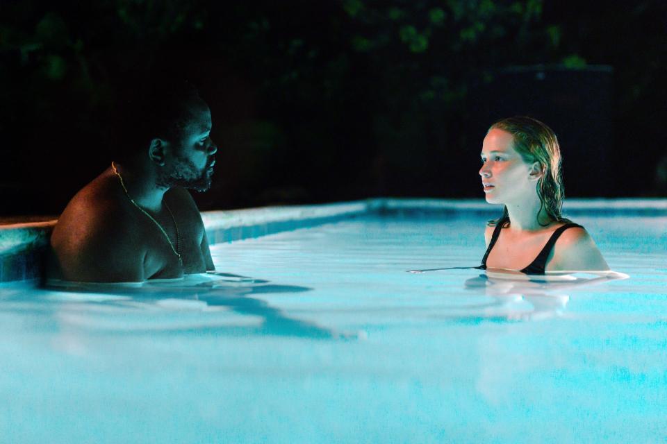 CAUSEWAY, from left: Brian Tyree Henry, Jennifer Lawrence, 2022. ph: Wilson Webb /© Apple TV+ / Courtesy Everett Collection