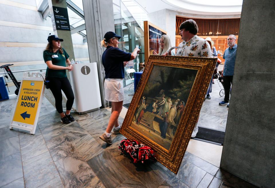 Antiques and collectible of all shapes and sizes were on display during a filming of Antiques Roadshow at Crystal Bridges Museum of American Art in Bentonville, Arkansas on Tuesday, May 15, 2024.