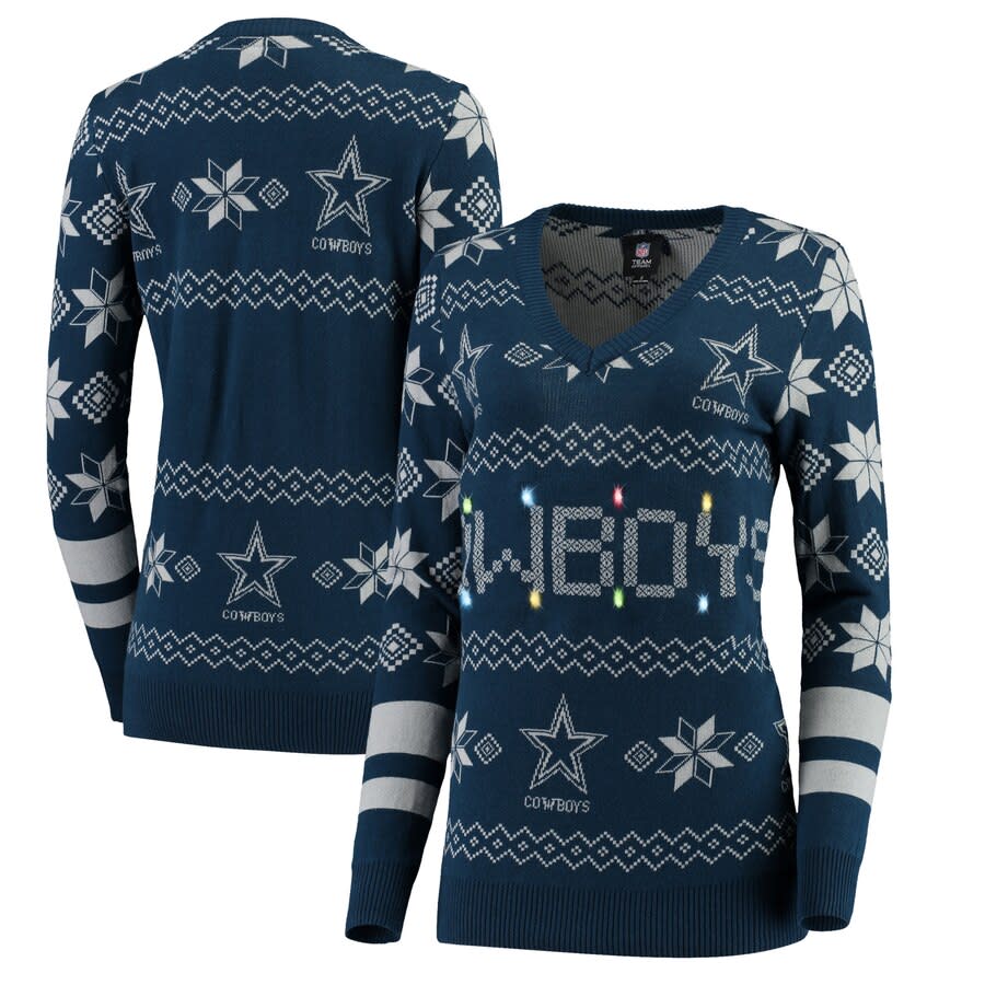 Women's Cowboys Light-Up Ugly Sweater