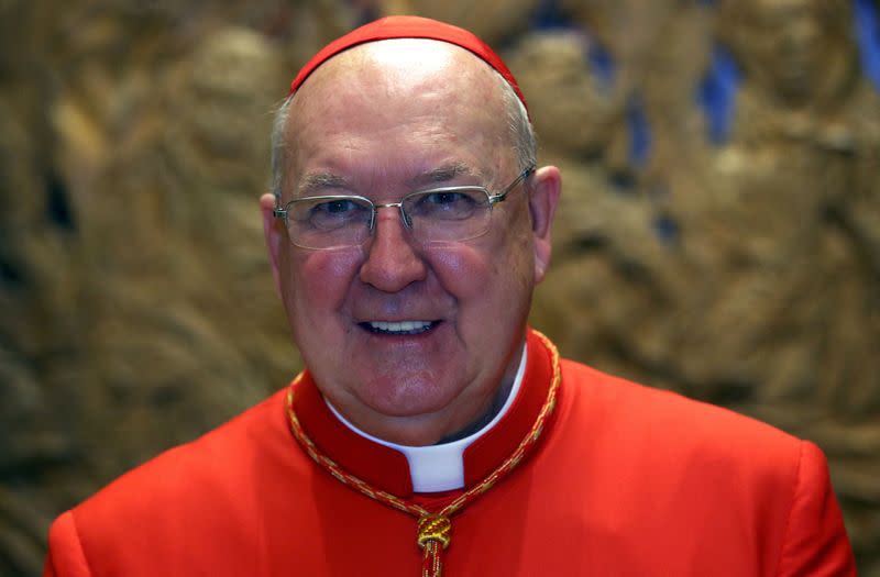 FILE PHOTO: New cardinal Farrell of the U.S. is seen as he receives guests in Paul VI's Hall at the Vatican