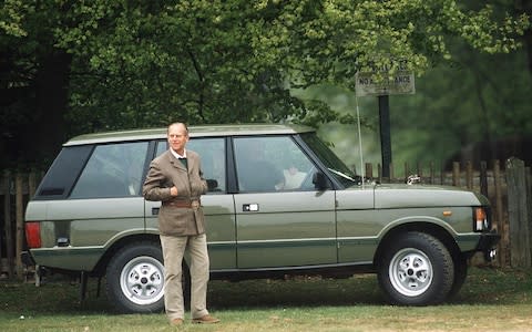 The Duke of Edinburgh with a Land Rover in 1985 - Credit: Tim Graham/Getty Images
