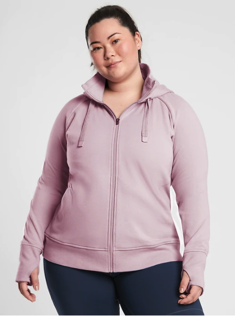 <p><strong>Athleta</strong></p><p>athleta.gap.com</p><p><strong>$108.00</strong></p><p><a href="https://go.redirectingat.com?id=74968X1596630&url=https%3A%2F%2Fathleta.gap.com%2Fbrowse%2Fproduct.do%3Fpid%3D486251002%26cid%3D1017105%26pcid%3D1017105%26vid%3D1%26grid%3Dpds_2_34_1%26cpos%3D2%26cexp%3D1501%26kcid%3DCategoryIDs%253D1017105%26cvar%3D11273%26ctype%3DListing%26cpid%3Dres20121802769293527942753&sref=https%3A%2F%2Fwww.goodhousekeeping.com%2Fclothing%2Fg35139110%2Fbest-plus-size-workout-clothes%2F" rel="nofollow noopener" target="_blank" data-ylk="slk:Shop Now;elm:context_link;itc:0;sec:content-canvas" class="link ">Shop Now</a></p><p>Made with lightweight, stretchy cotton, <strong>the brand says this hoodie is breathable and good for medium and high-impact workouts</strong>. It features two front pockets, thumbholes, and a ribbed cuff collar for a warmer fit. </p>