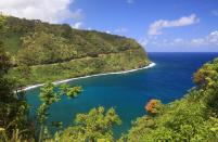 <p><strong>The Drive:</strong> <a href="https://www.tripadvisor.com/Attraction_Review-g29220-d106115-Reviews-Hana_Highway_Road_to_Hana-Maui_Hawaii.html" rel="nofollow noopener" target="_blank" data-ylk="slk:Hana Highway;elm:context_link;itc:0;sec:content-canvas" class="link ">Hana Highway</a></p><p><strong>The Scene:</strong> Journey around Maui, Hawaii from <a href="https://www.tripadvisor.com/Tourism-g60631-Kahului_Maui_Hawaii-Vacations.html" rel="nofollow noopener" target="_blank" data-ylk="slk:Kahului;elm:context_link;itc:0;sec:content-canvas" class="link ">Kahului</a> to <a href="https://www.tripadvisor.com/Tourism-g60630-Hana_Maui_Hawaii-Vacations.html" rel="nofollow noopener" target="_blank" data-ylk="slk:Hana;elm:context_link;itc:0;sec:content-canvas" class="link ">Hana</a> on this 2.5 hour, 52-mile trip while you take in the gorgeous tropics and ocean views.</p><p><strong>The Pit-Stop:</strong> You'll want to take a quick break from your travels to take a closer look at <a href="https://www.tripadvisor.com/Attraction_Review-g60623-d546344-Reviews-Wailua_Falls-Lihue_Kauai_Hawaii.html" rel="nofollow noopener" target="_blank" data-ylk="slk:Wailua Falls;elm:context_link;itc:0;sec:content-canvas" class="link ">Wailua Falls</a>, one of several waterfalls featured on the route.</p>