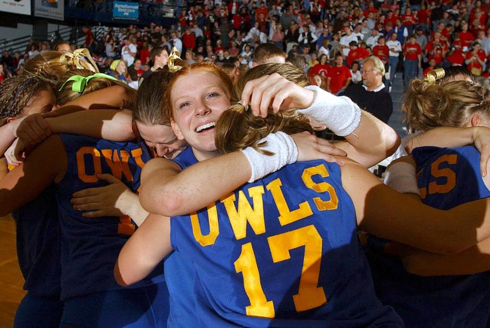 Burris defeated Michigan City Marquette 3-0 to win their 2A state championship game at Hinkle Fieldhouse in November of 2002. 