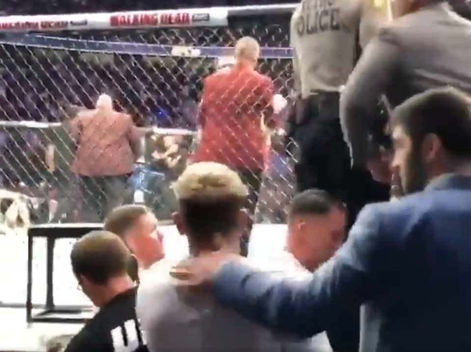 Conor McGregor vs Khabib: New video footage of post-fight brawl reveals what instigated shocking scenes