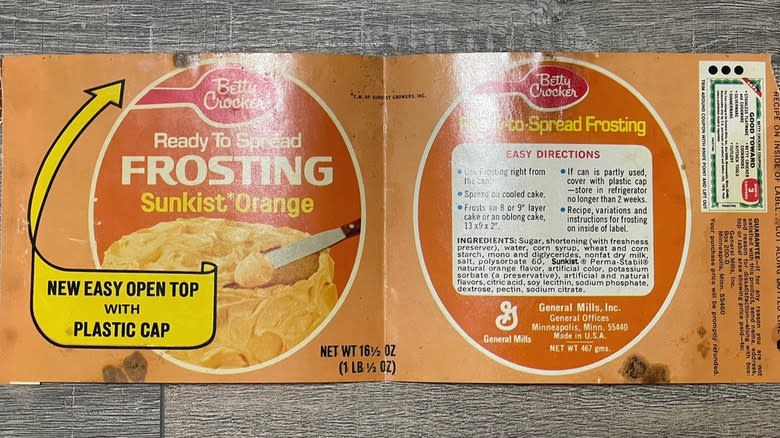 Advertisement of Betty Crocker Sunkist Orange Cake Mix from 1960s