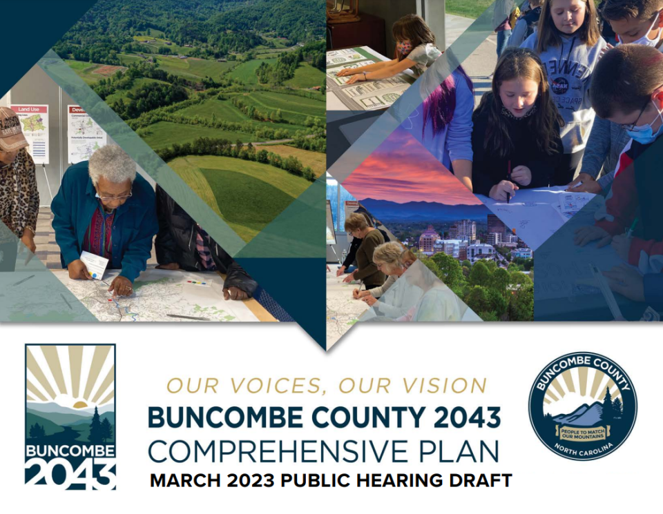 The cover of the draft Buncombe County 2043 Comprehensive Plan.