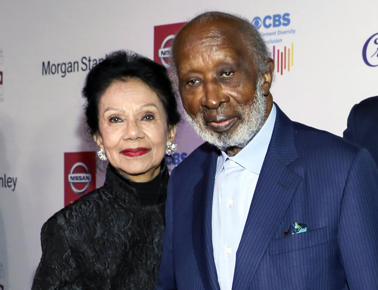 FILE - Jacqueline Avant, left, and Clarence Avant appear at the 11th Annual AAFCA Awards in Los Angeles on Jan. 22, 2020. Jacqueline Avant  was fatally shot early Wednesday, Dec. 1, 2021, in Beverly Hills, Calif. (Photo by Mark Von Holden Invision/AP, File)