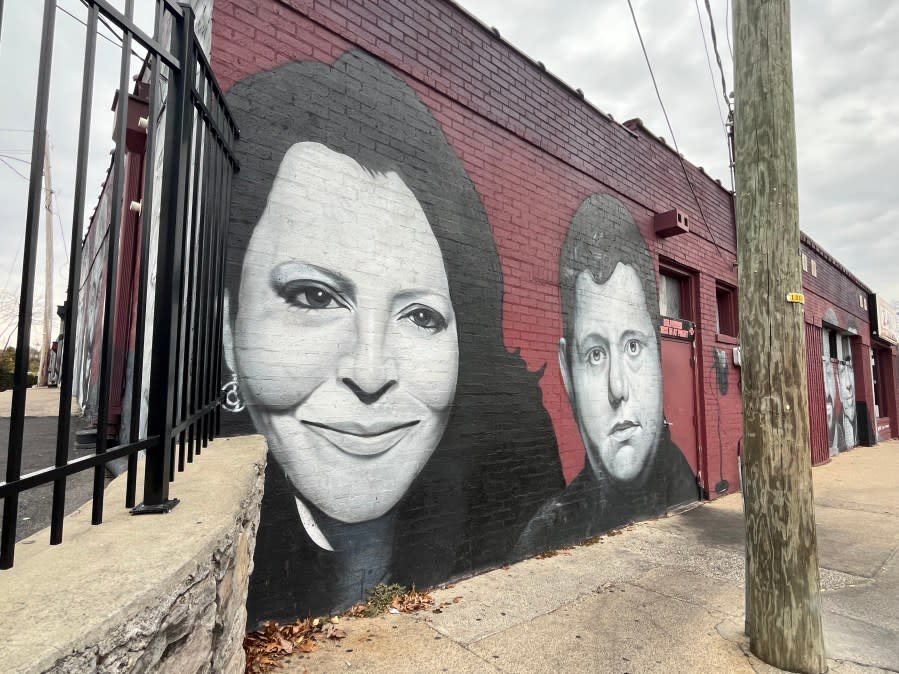 <em>Murals of comedians who have headlined Zanies Nashville appear on the exterior walls of the club, like Kathleen Madigan and the late Ralphie May (Photo: WKRN)</em>