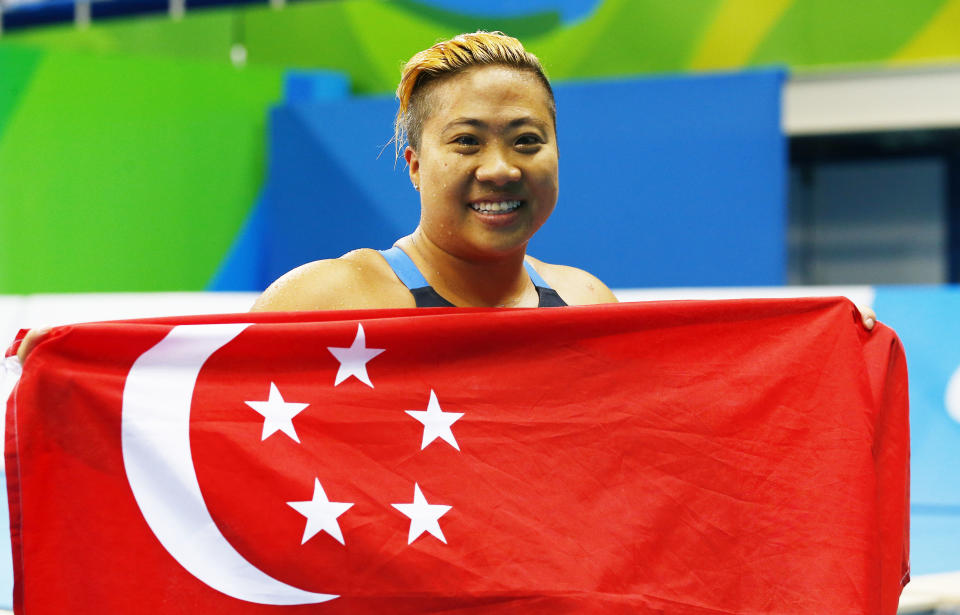 Singapore's Theresa Goh winning a bronze medal at the 2016 Rio de Janeiro Paralympics.