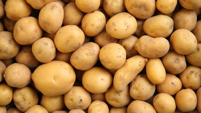 pile of Yukon gold potatoes