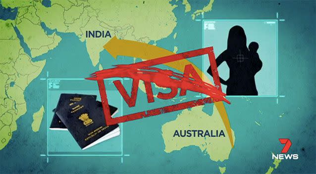 It's alleged he coerced his wife to return to India, then tried to cancel her visa. Source: 7 News