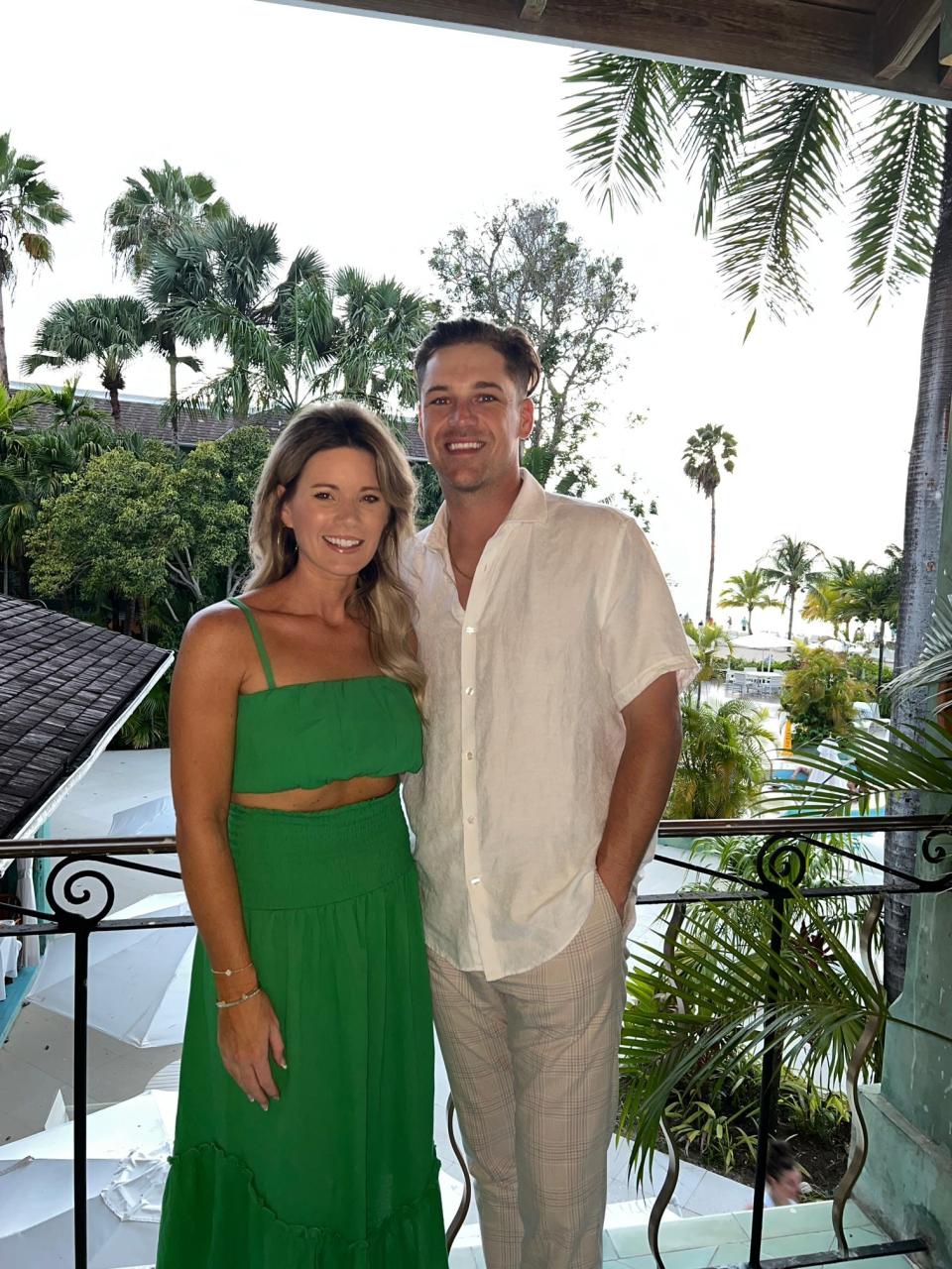 New Borger baseball coach Derek Odell (right) and his wife McKenzie.