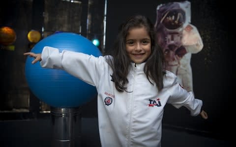  7-year-old Turkish girl Mina Ã–zdemirci wants to be an astronaut when she grows up - Credit: Anadolu Agency/Anadolu