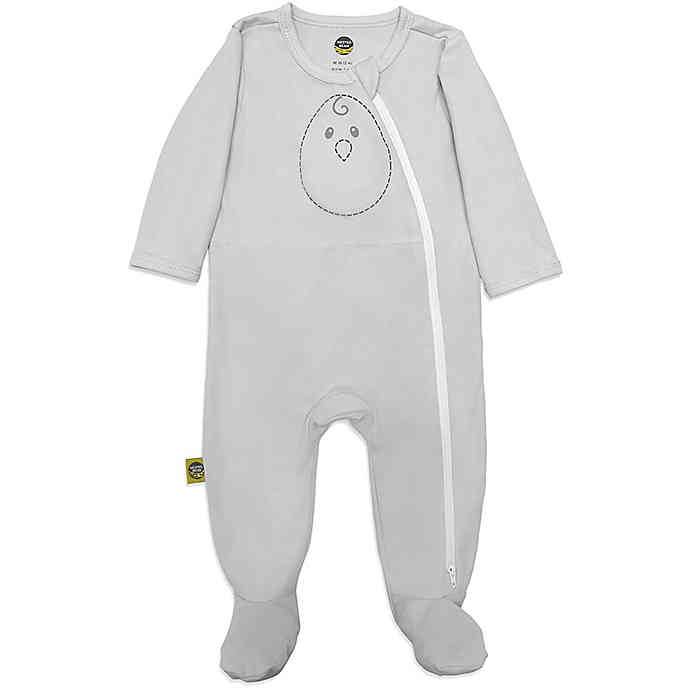 Nested Bean(R) Size 3-6M Footie in Grey Mist