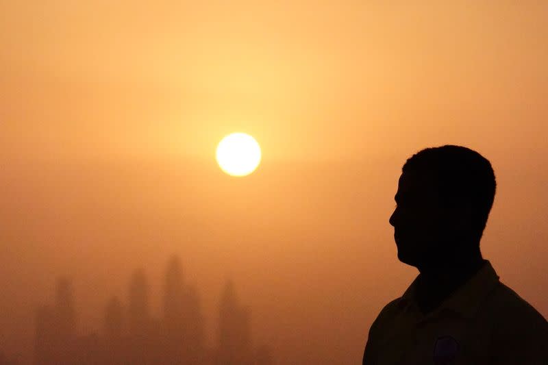 Lifeguard Mohamed braves the scorching heat while carrying out his job in Dubai