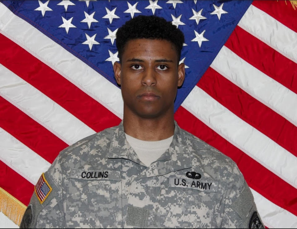 FILE - This undated photo provided by the U.S. Army shows Richard Collins III. Sean Urbanski, who stabbed a Collins to death at a bus stop on the University of Maryland’s flagship College Park campus, was sentenced Thursday, Jan. 14, 2021, to life in prison for what prosecutors claimed was a racially motivated hate crime. (U.S. Army via AP, File)