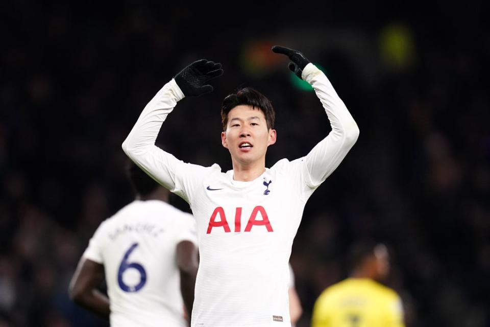 Conte has been impressed by the talent of Son Heung-min (John Walton/PA) (PA Wire)