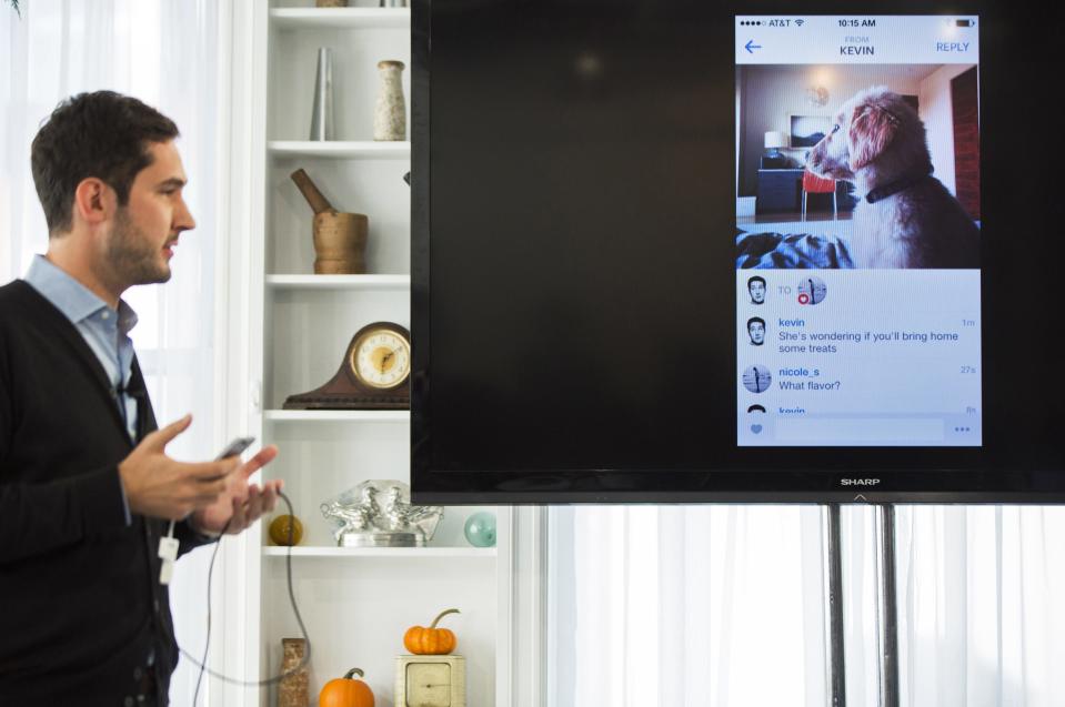 Instagram CEO and co-founder Systrom speaks during the launch of Instagram Direct in New York