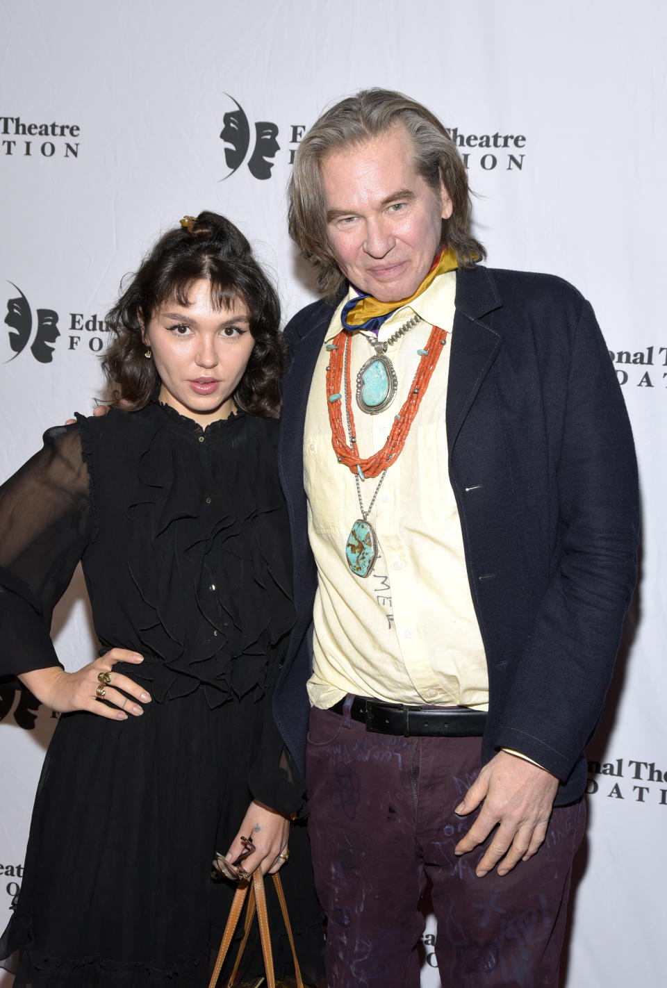 Val Kilmer and his daughter Mercedes at the 2019 annual Thespians Go Hollywood Gala at Avalon Hollywood on November 18, 2019 in Los Angeles, California.