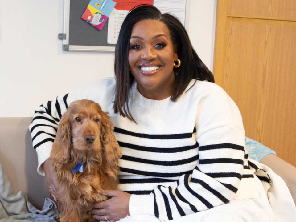 In For The Love Of Dogs Alison Hammond meets Nelly, a nine-year-old spaniel. (ITV)