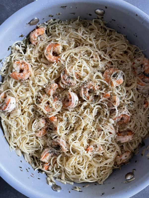 Patti LaBelle's Shrimp Scampi Pasta Finished<p>Courtesy of Choya Johnson</p>