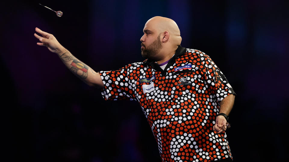 Kyle Anderson, pictured here at the World Darts Championships in 2018. 