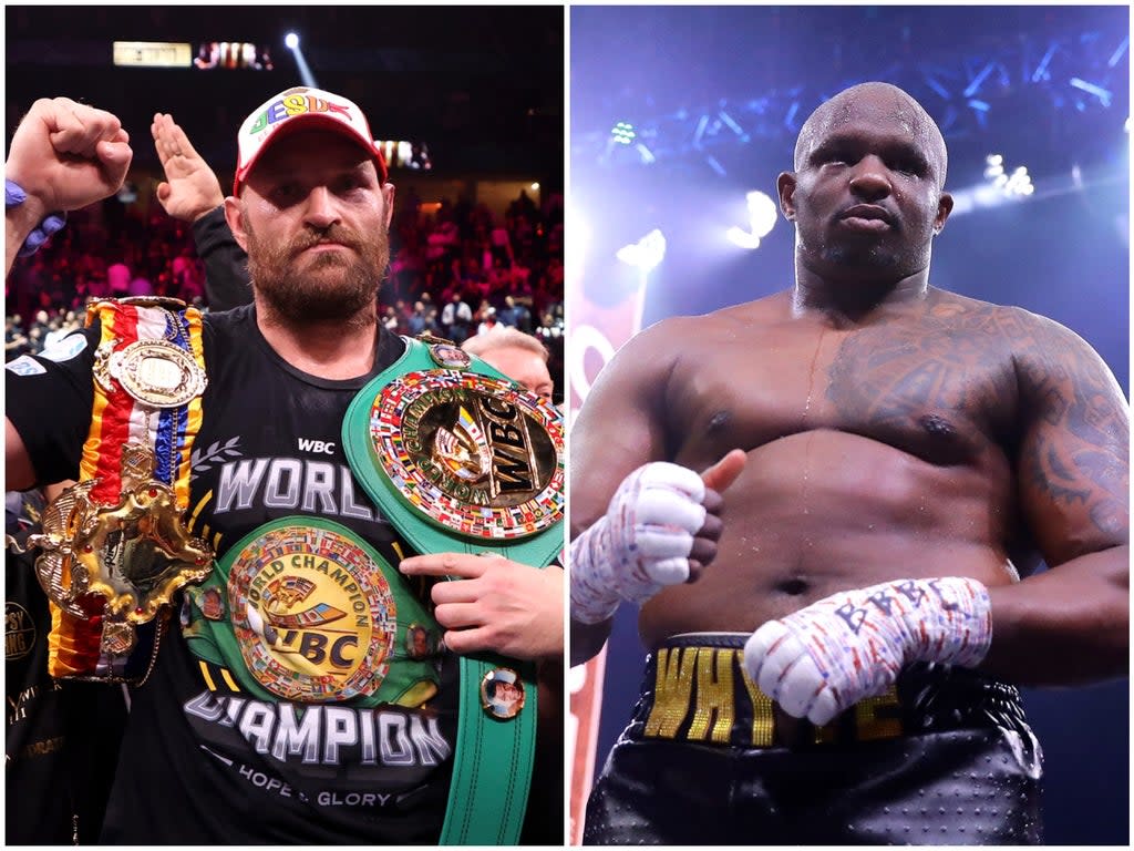 Tyson Fury has been ordered to defend his WBC heavyweight title against Dillian Whyte (Getty)