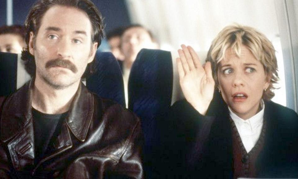 Kevin Kline and Meg Ryan in "French Kiss."