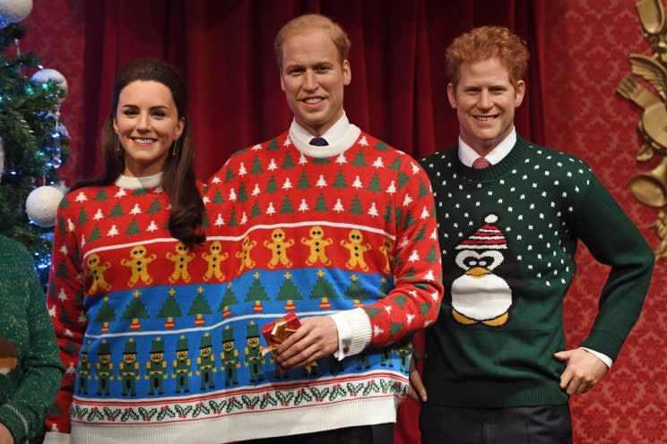 The royals recently showed their festive side at Madame Tussauds [Photo: PA]