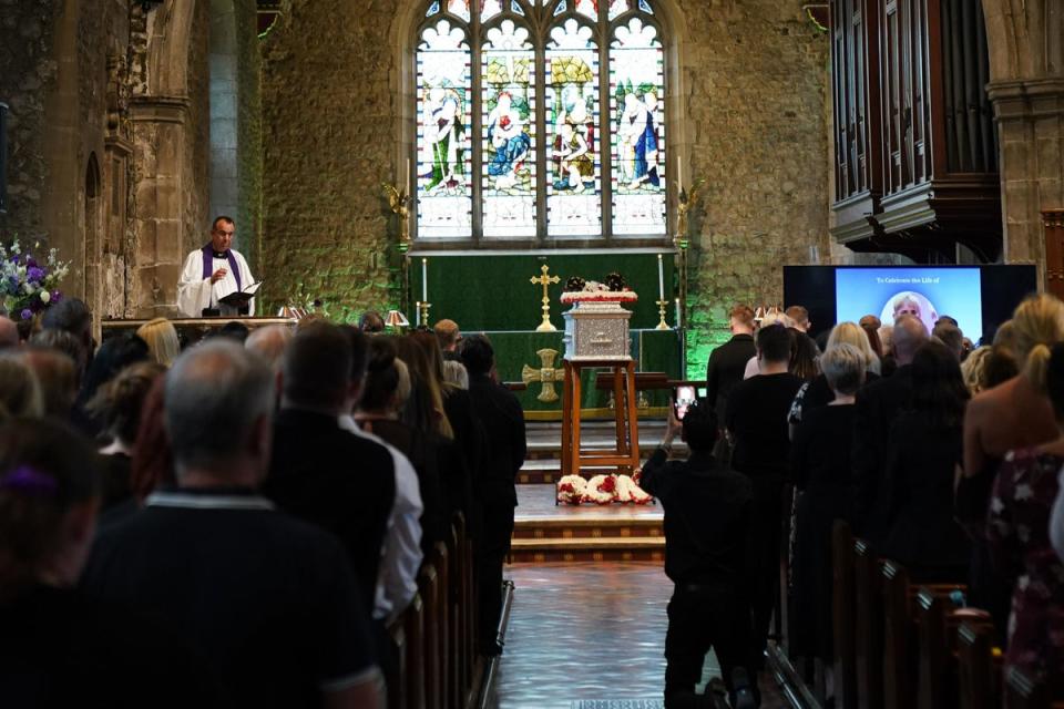 Archie’s funeral at St Mary’s Church (PA)