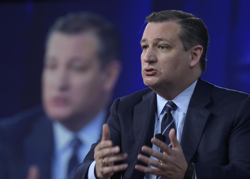 Sen. Ted Cruz, R-Texas speaks at the Conservative Political Action Conference (CPAC) in Oxon Hill, Md., Thursday, Feb. 23, 2017. (AP Photo/Susan Walsh)