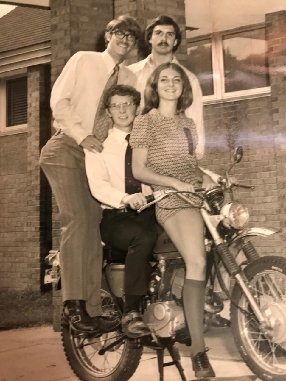 1972 class officers pictured in the West High annual are, clockwise from bottom left, president David Hawkins, Wallace Greene, Steve Clark, and Terri Heatherly.