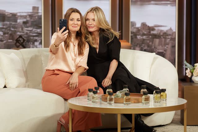 <p>The Drew Barrymore Show/Ash Bean</p> Drew Barrymore and Michelle Pfeiffer
