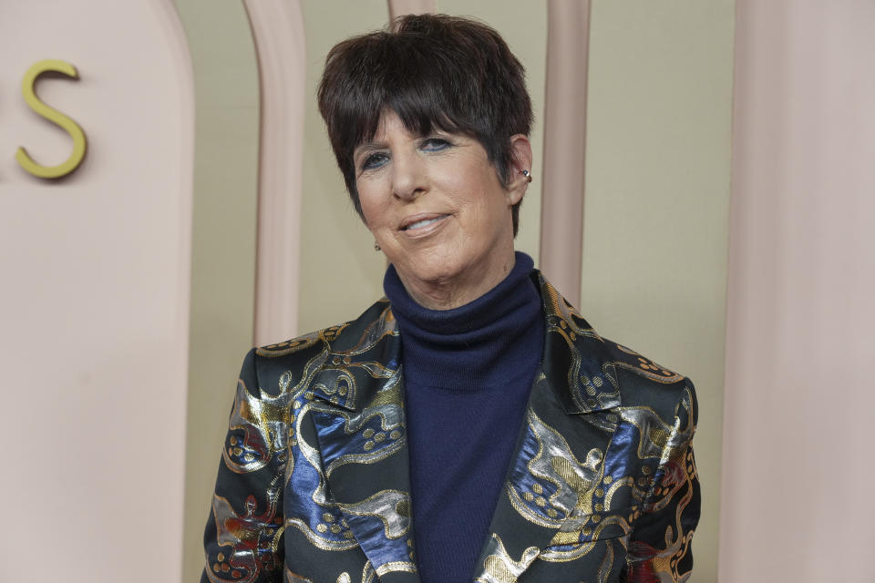 Diane Warren arrives at the 96th Academy Awards Oscar nominees luncheon on Monday, Feb. 12, 2024, at the Beverly Hilton Hotel in Beverly Hills, Calif. (Photo by Jordan Strauss/Invision/AP)