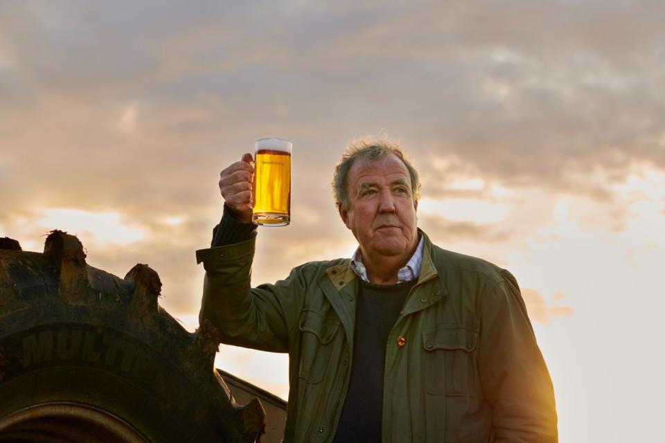 Raise a toast: Clarkson with his beer  (Press handout)