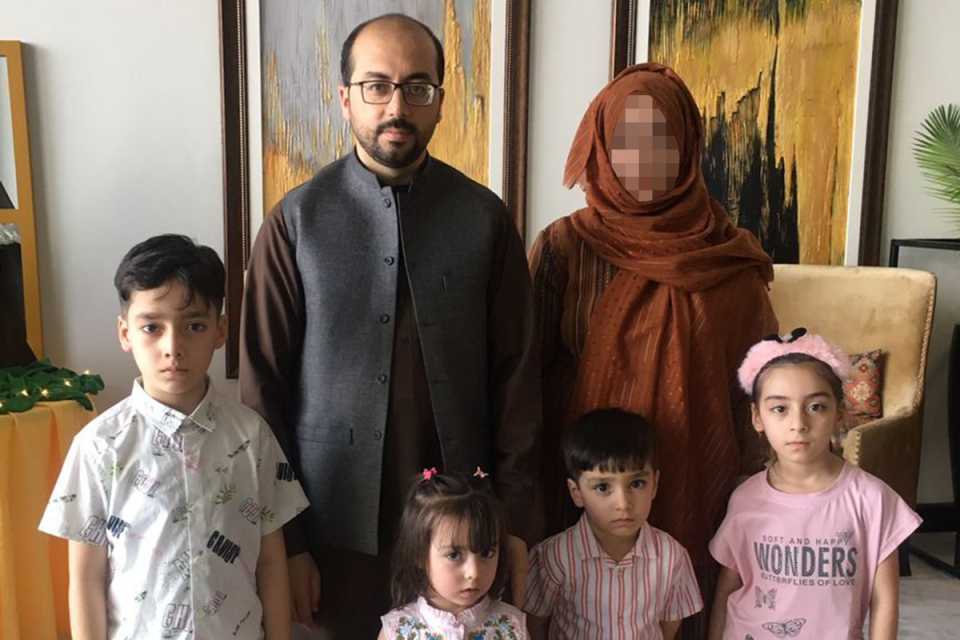 Mohammad Zaker Nasery with his wife and four children aged 9, 6, 5 and 3. (Mohammad Nasery)