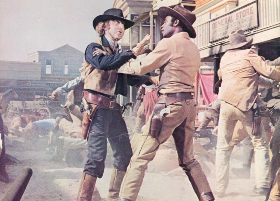 Dusty brawl: Gene Wilder and Cleavon Little in ‘Blazing Saddles’ (Shutterstock)