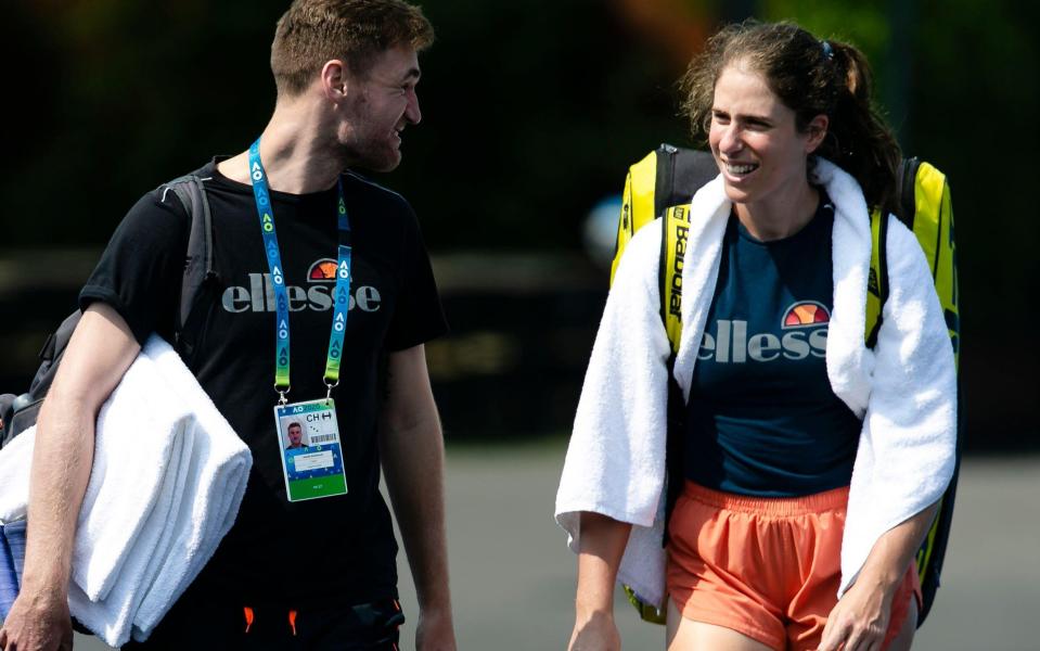 British No 1 Johanna Konta is coached by Dan Smethurst - Frank Molter